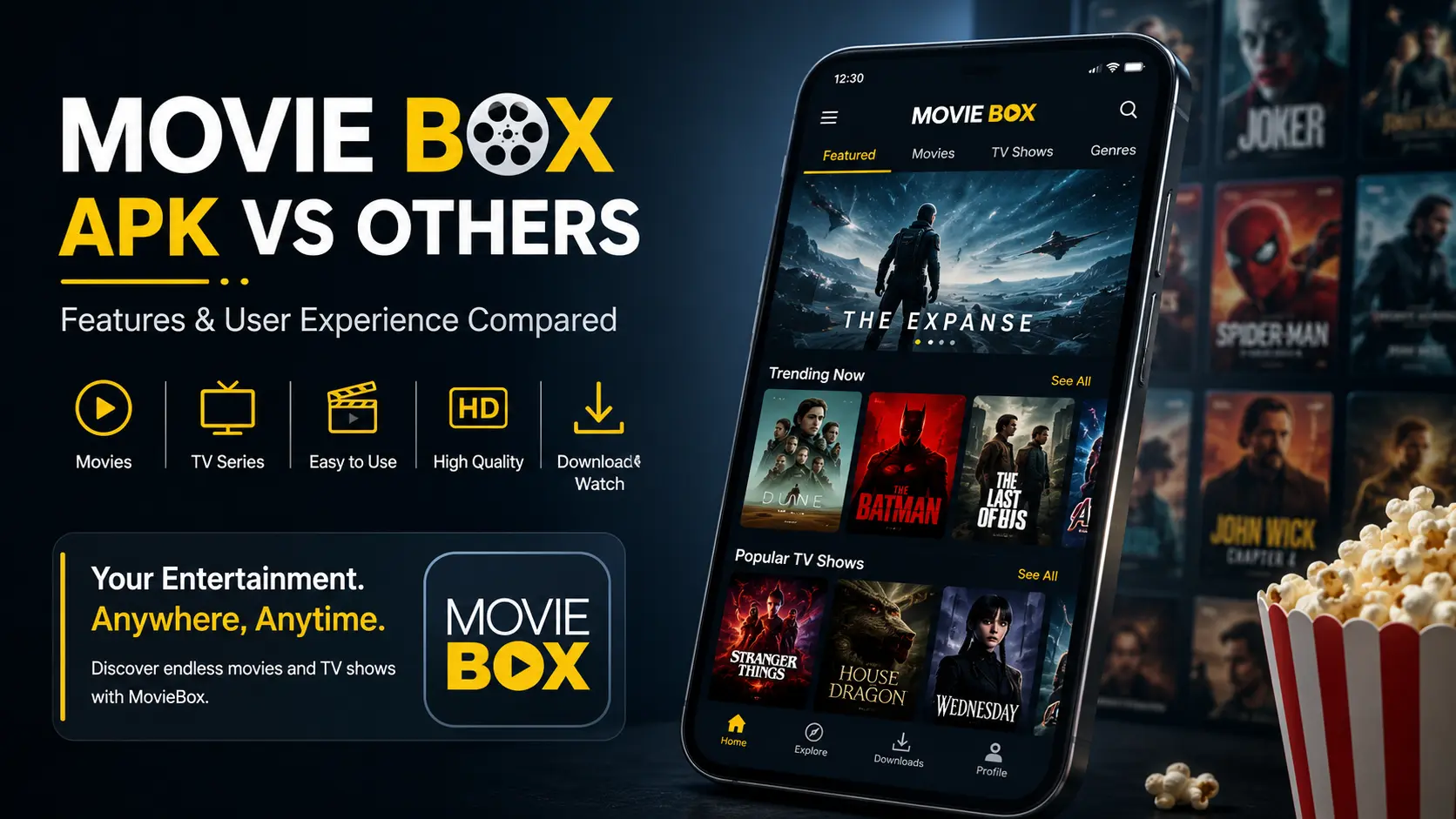 Movie box APK vs Others: Features & User Experience Compared